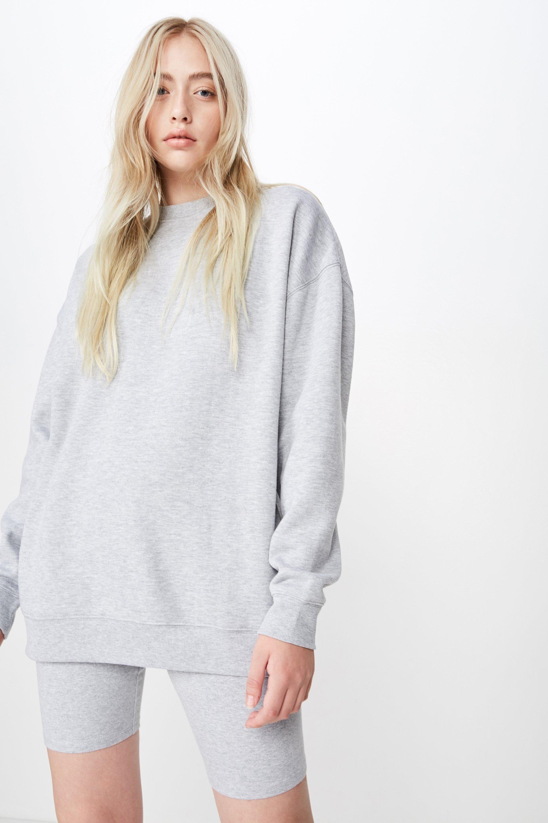 Download Oversized crew neck sweater - grey Factorie Hoodies ...