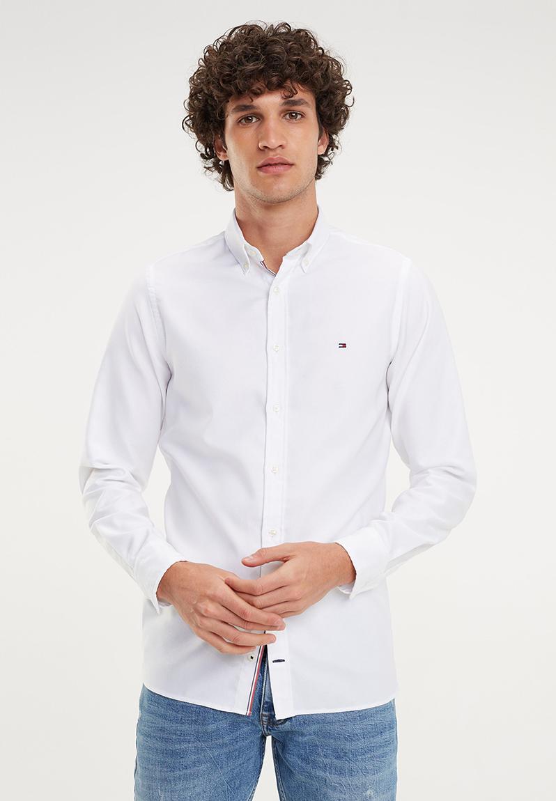 Slim essential dobby shirt - white Tommy Hilfiger Shirts | Superbalist.com