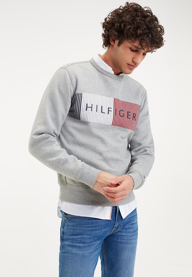 Hilfiger logo sweatshirt - grey Tommy Hilfiger Hoodies & Sweats ...