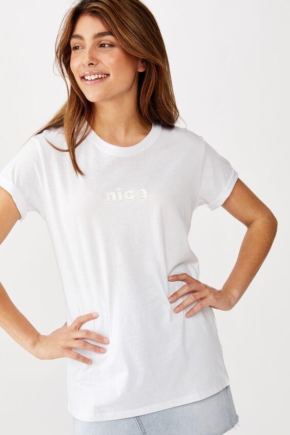 Classic slogan tee nice - white Cotton On T-Shirts, Vests & Camis ...