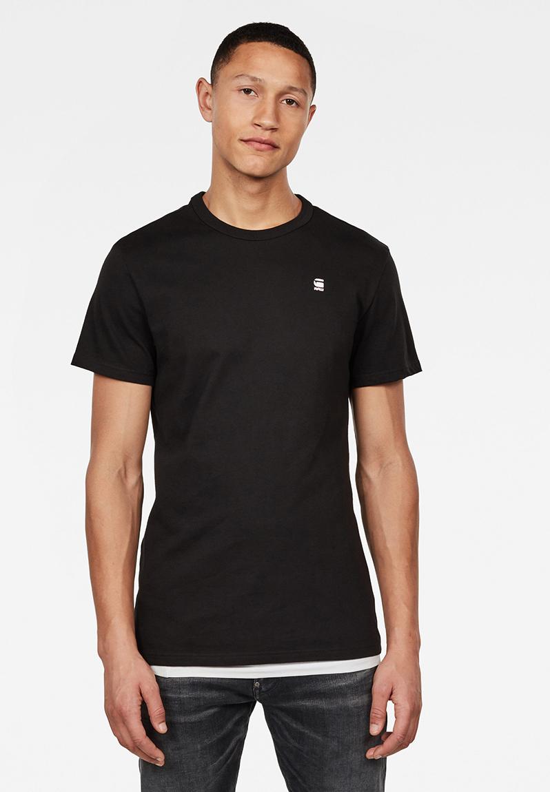 Straight r\short sleeve tee - black G-Star RAW T-Shirts & Vests ...