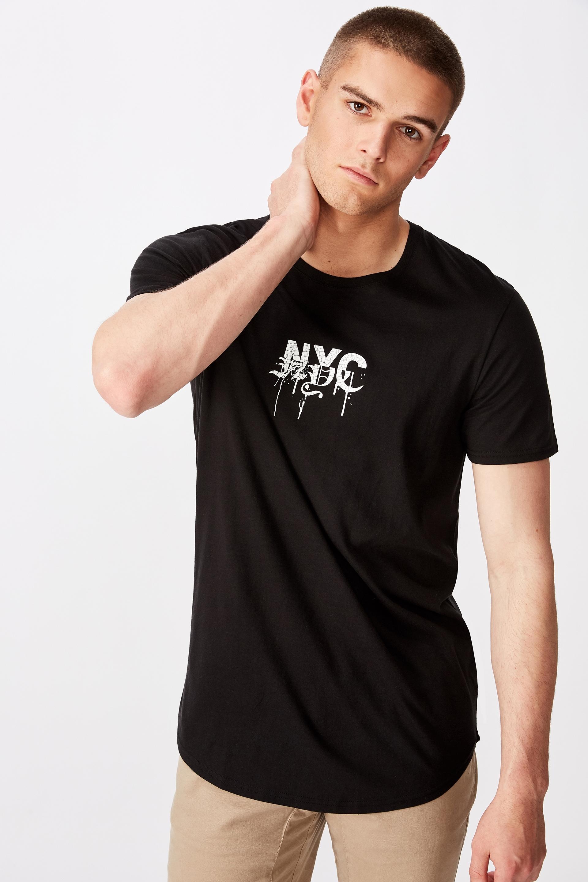 Curved graphic t-shirt - black Factorie T-Shirts & Vests | Superbalist.com