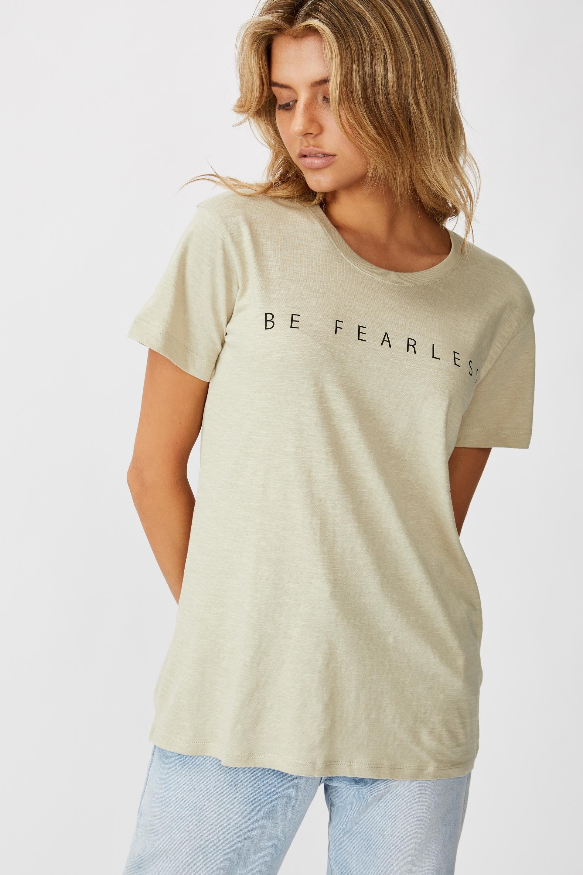 Classic slogan tshirt be fearless - pale/sand Cotton On T-Shirts, Vests ...