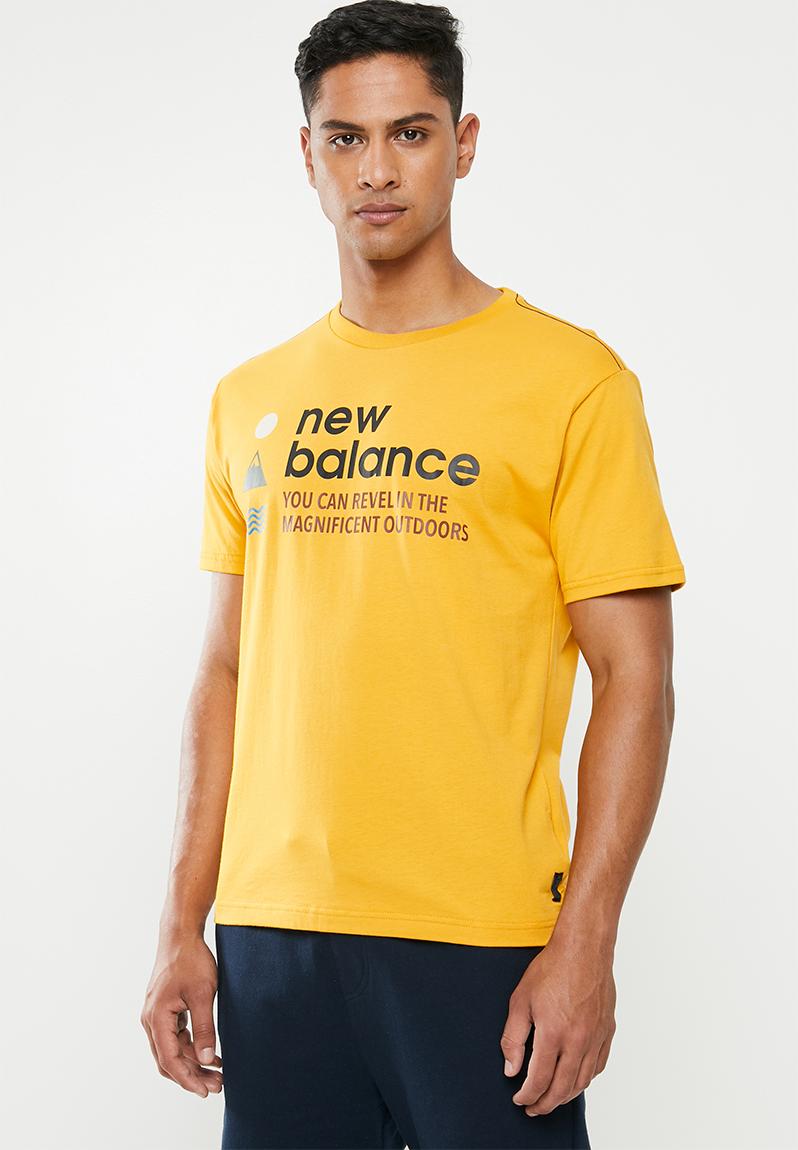 Nb athletics trail tee - yellow New Balance T-Shirts | Superbalist.com