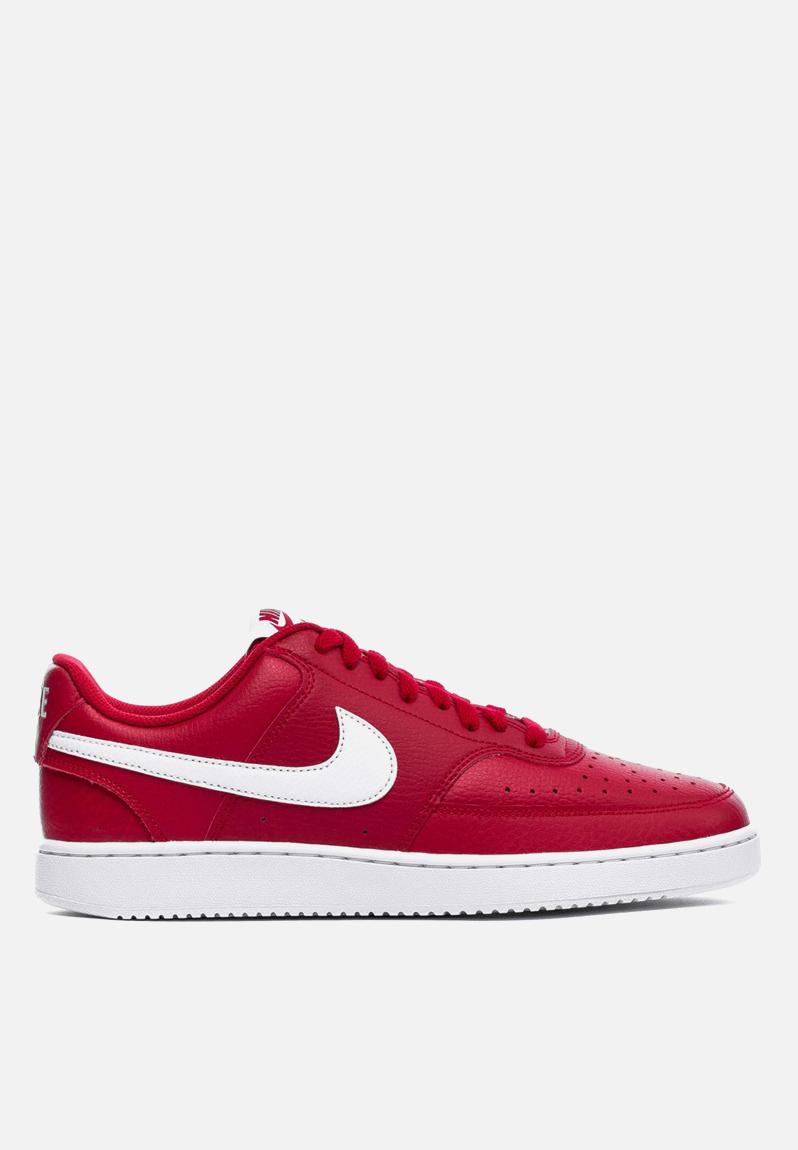 nike court vision low red on feet