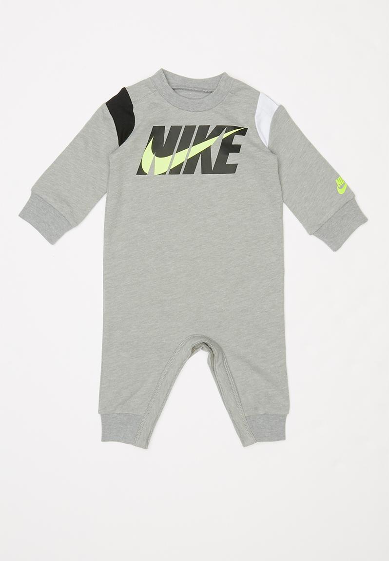 Nkb colorblock coverall - dk grey heather Nike Babygrows & Sleepsuits ...