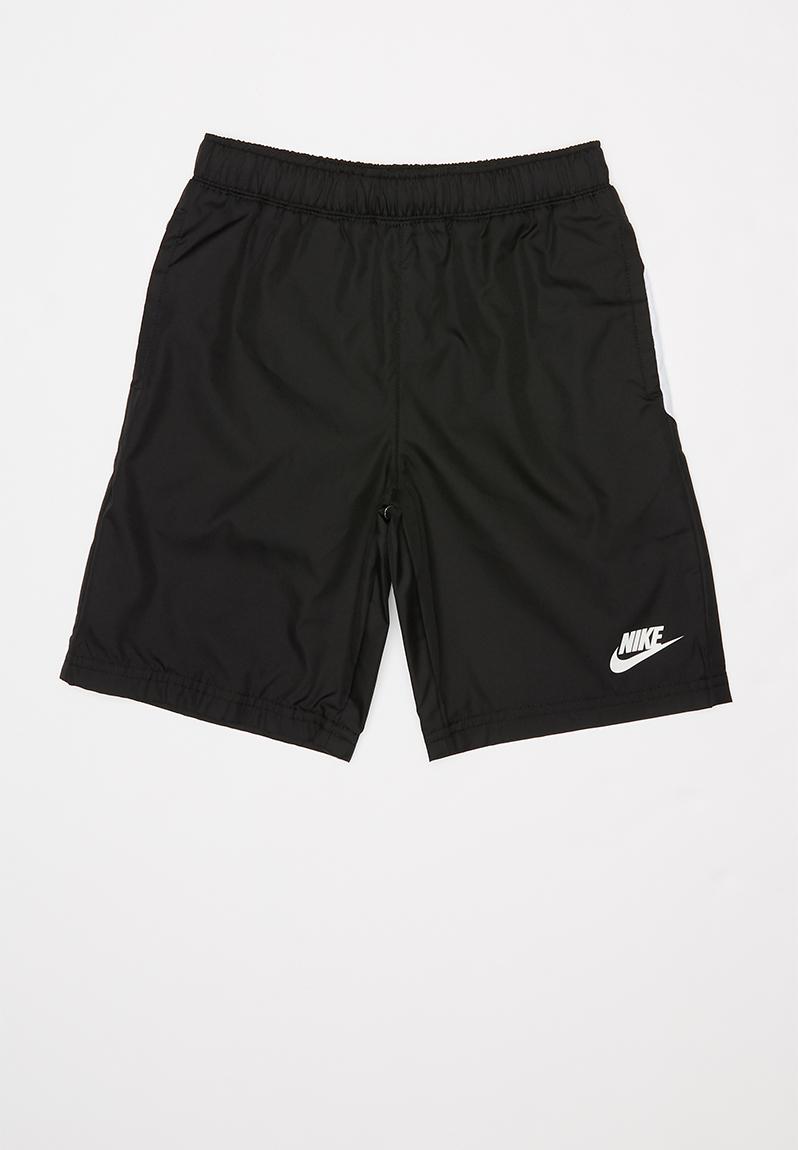 nike mini swoosh oversized joggers in black