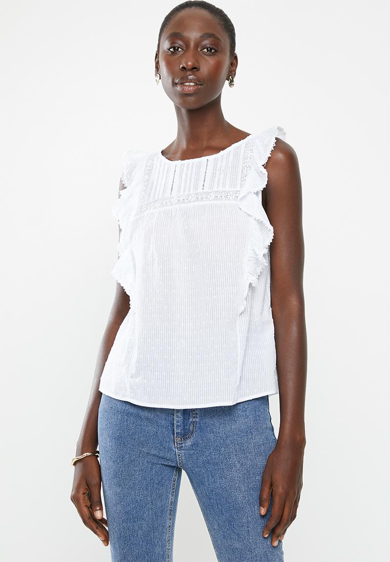 Cherry lace top - white New Look Shirts | Superbalist.com