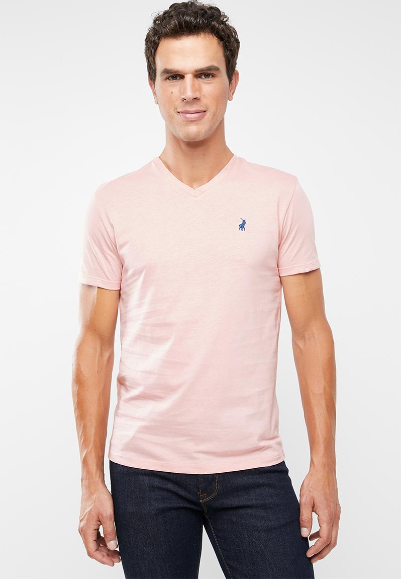 Michael plain V-neck short sleeve t-shirt - pink POLO T-Shirts & Vests ...