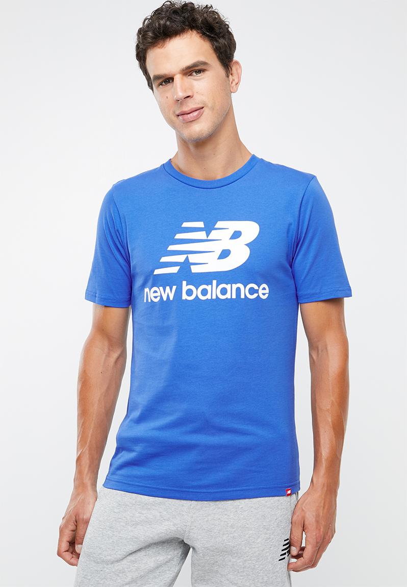 Essentials stacked logo tee - blue New Balance T-Shirts | Superbalist.com