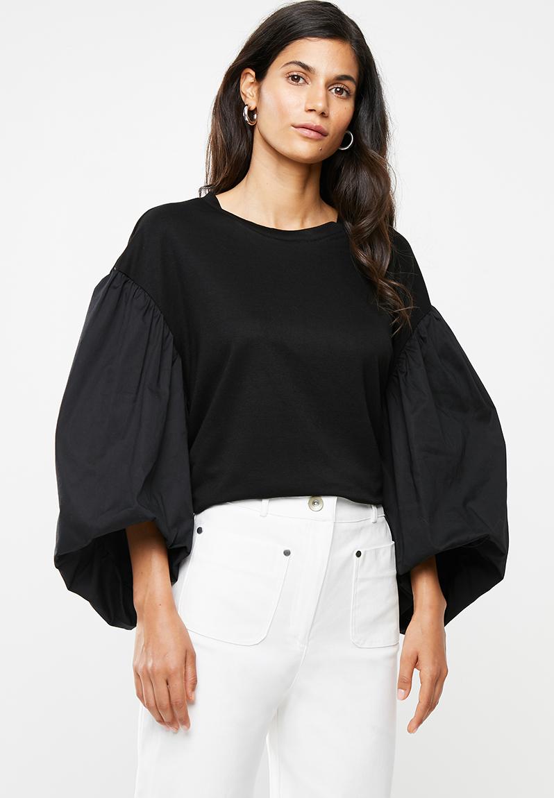 Peplum blouse - black Me&B Blouses | Superbalist.com