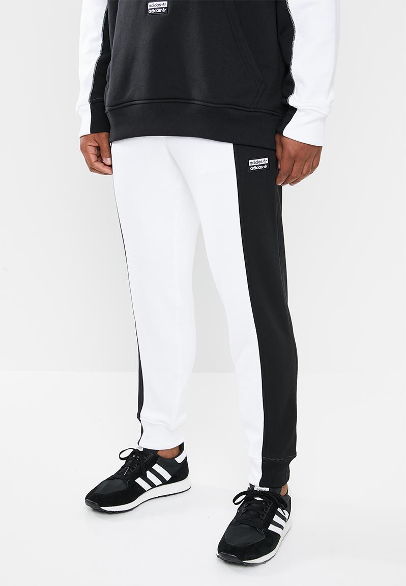 white and black sweatpants