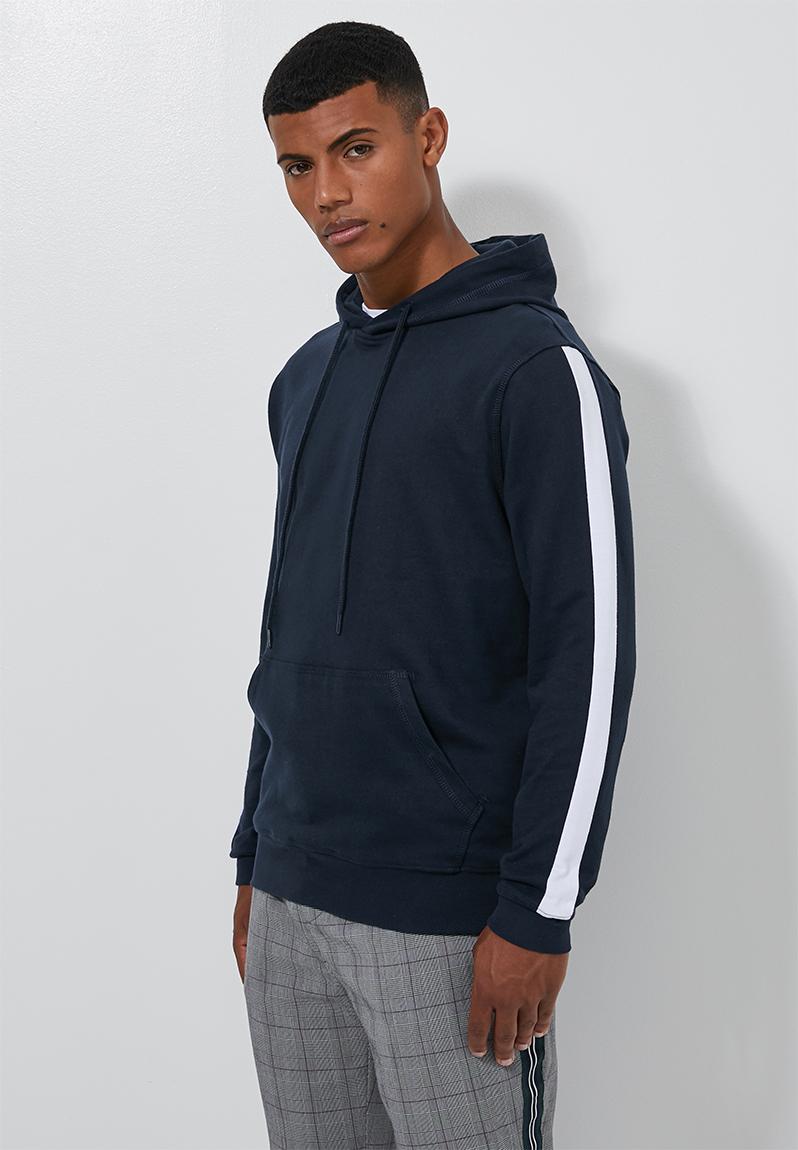 Download Side stripe pullover sweat hoodie - navy Superbalist ...