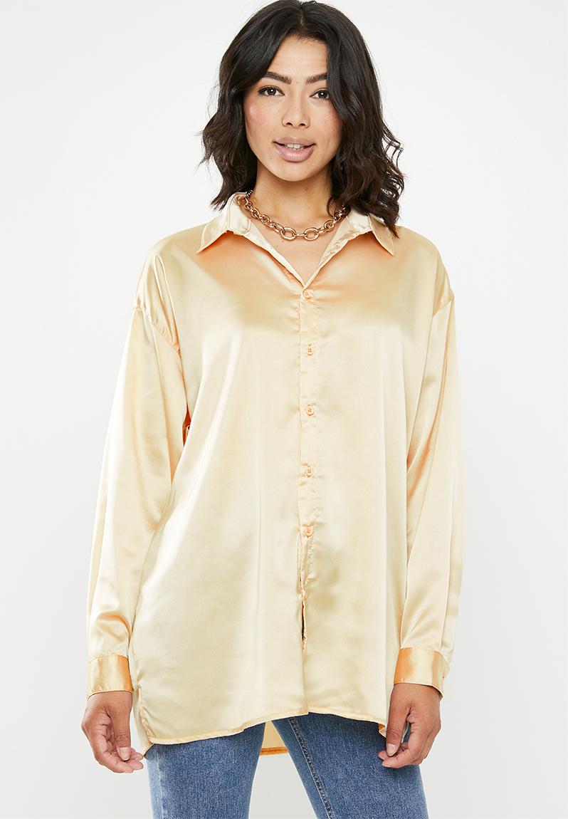 Basic satin shirt - gold Missguided Shirts | Superbalist.com