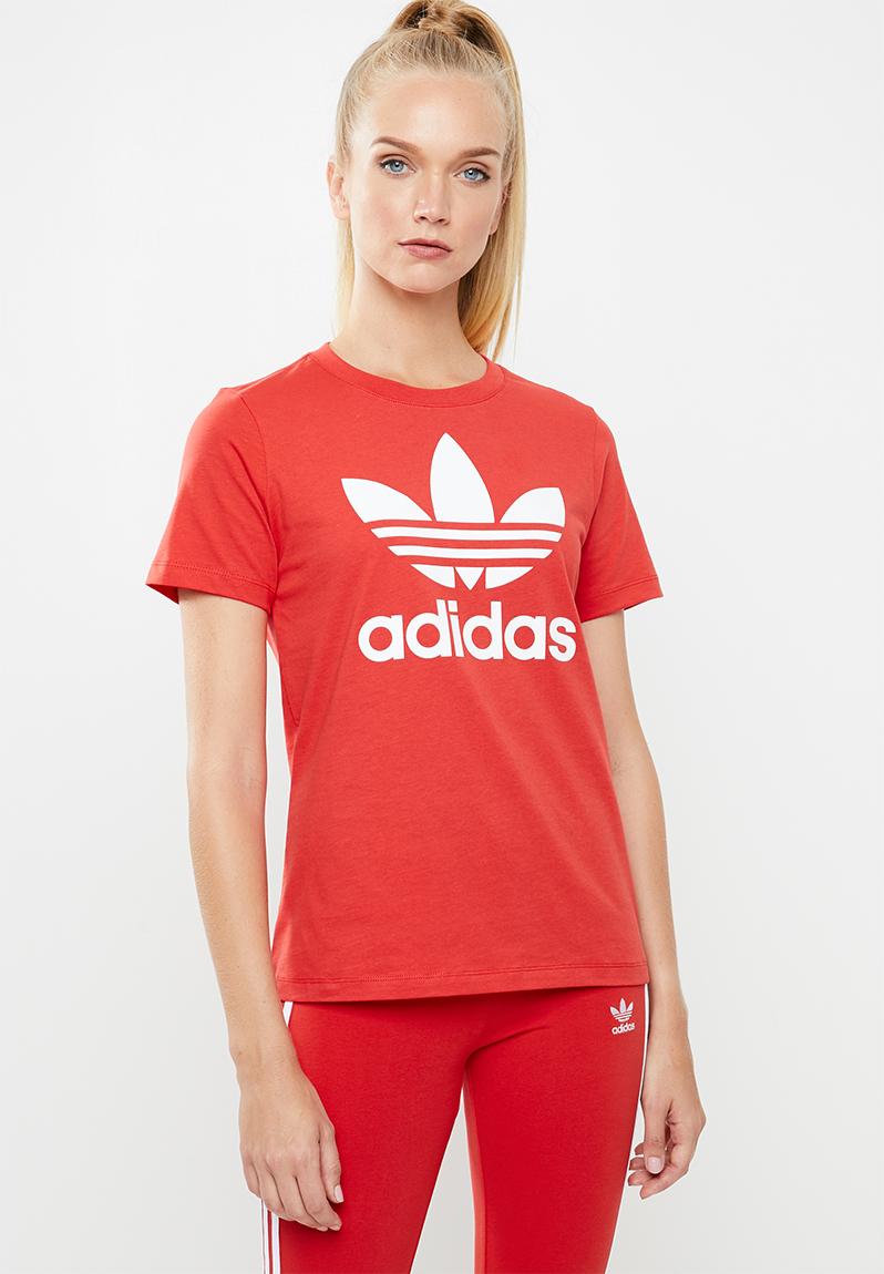 Adicolour classic tee - red adidas Originals T-Shirts | Superbalist.com