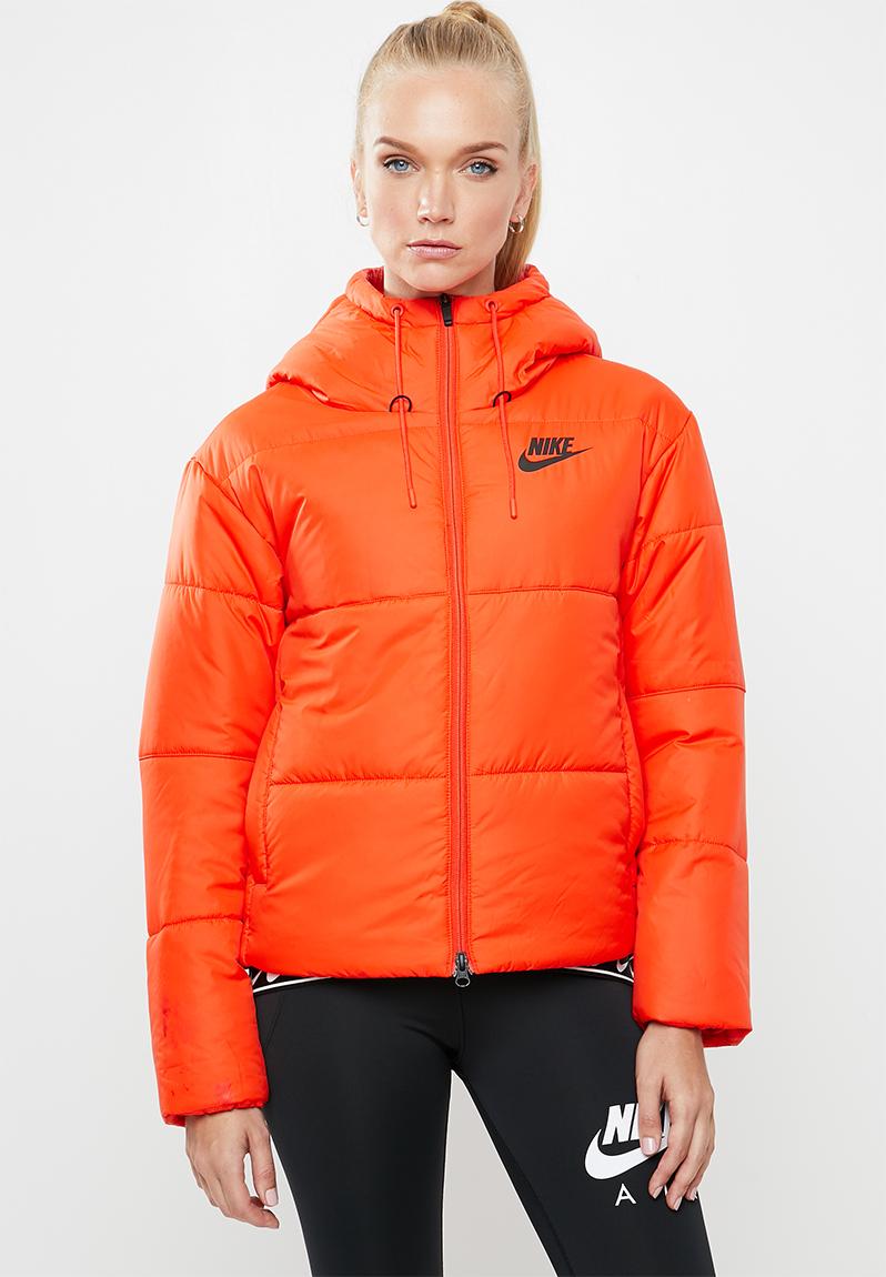 nike orange padded jacket
