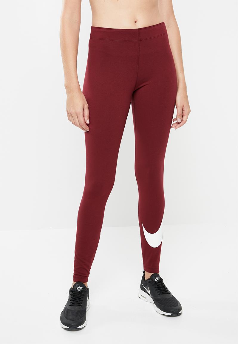 Nsw legasee legging swoosh - red/white Nike Bottoms | Superbalist.com