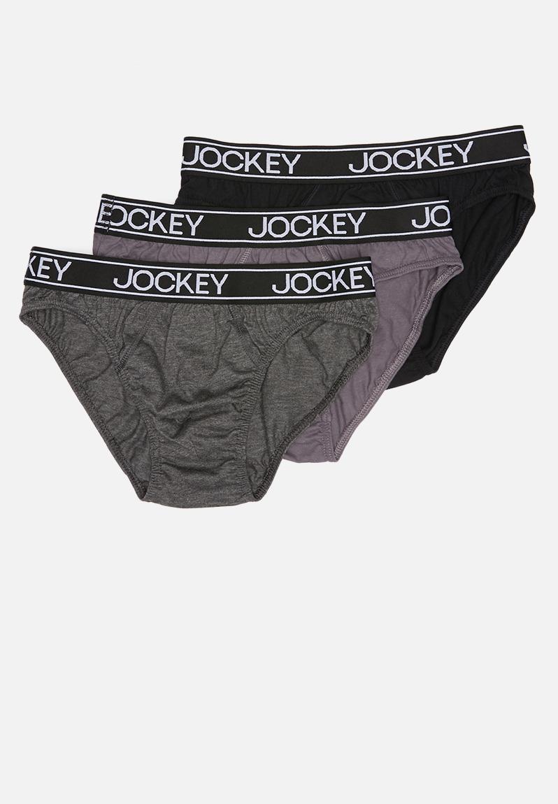 3 pk plain jockey brief -grey Jockey Underwear | Superbalist.com
