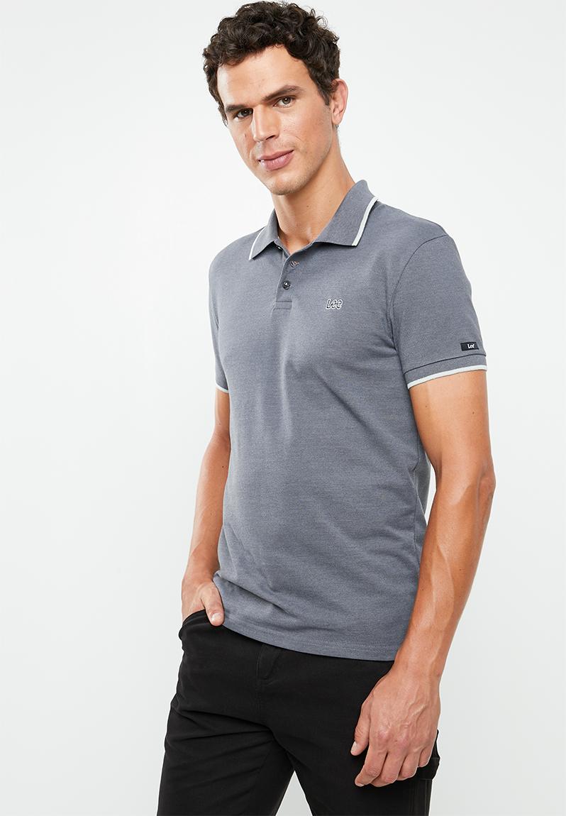 Icon melange polo - grey Lee T-Shirts & Vests | Superbalist.com
