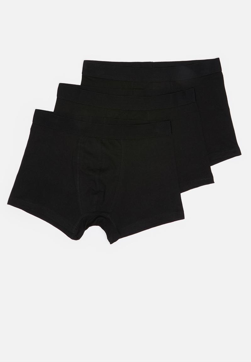 3pk trunks - black New Look Underwear | Superbalist.com