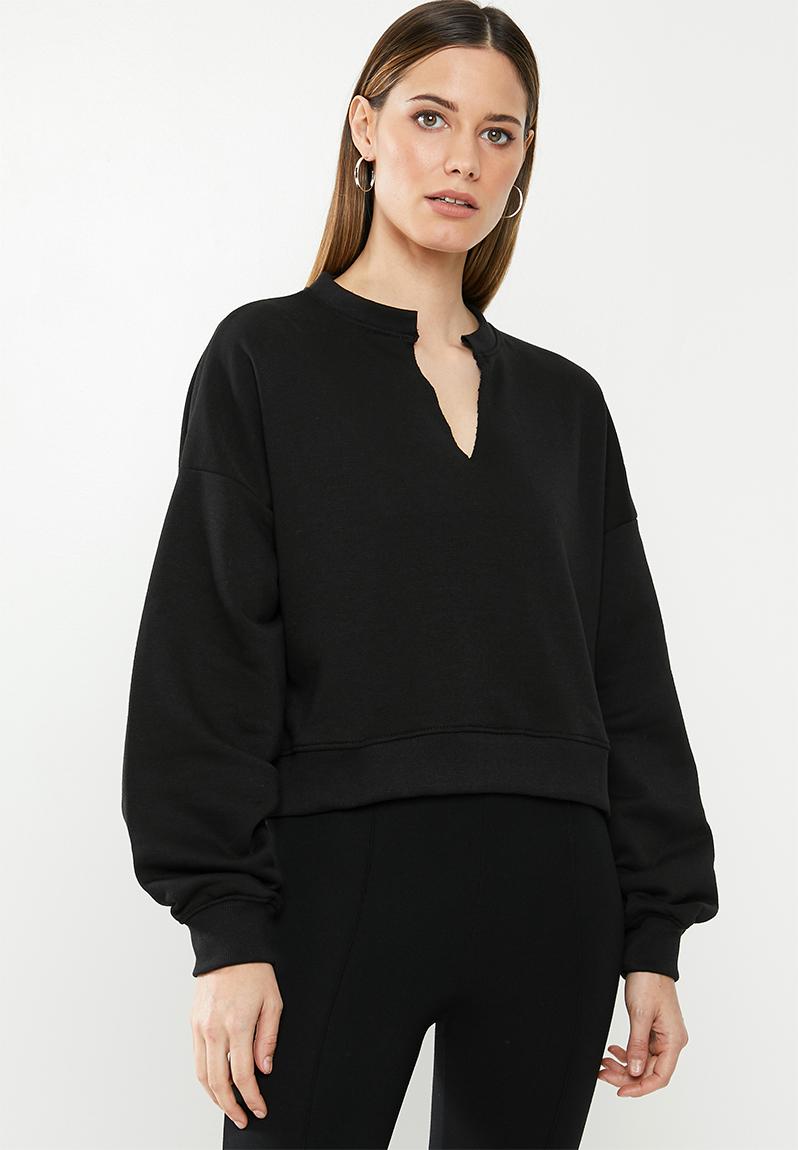 V front oversized sweat - black Missguided Hoodies & Sweats ...