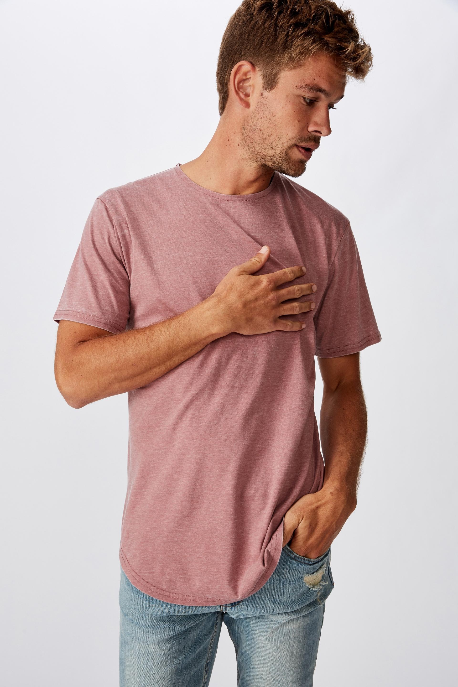 curved hem burnout tee