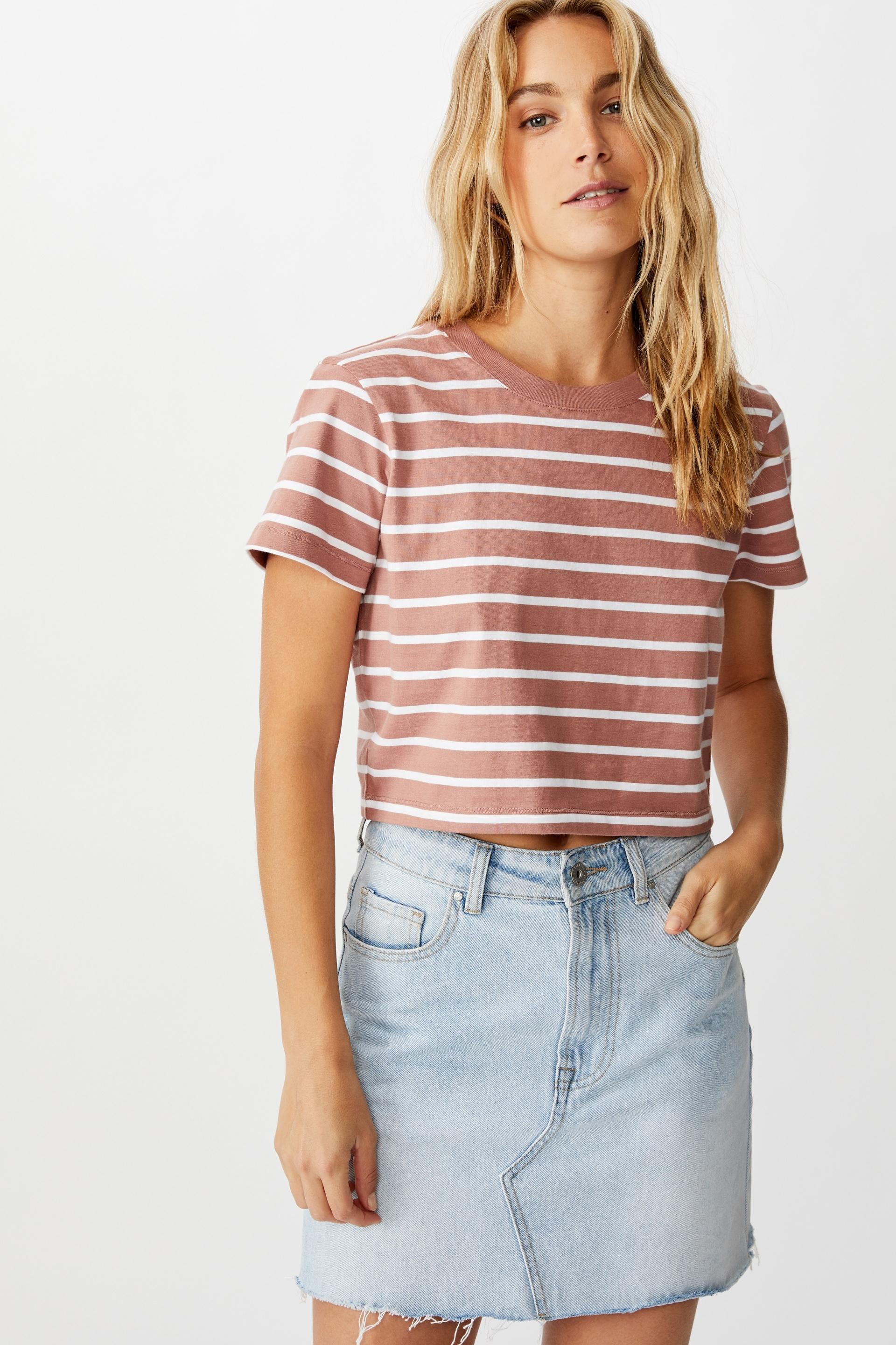 striped baby tee