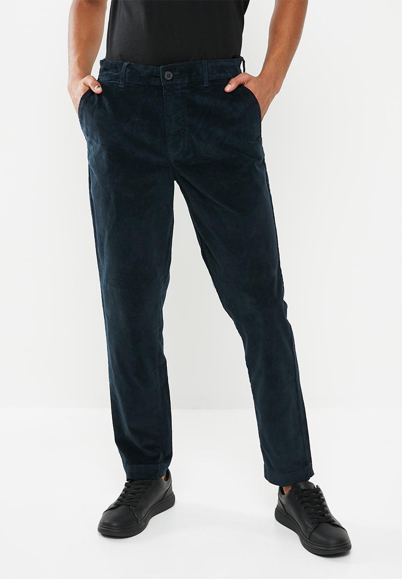 Phil tapered cord pants - navy Selected Homme Formal Pants ...