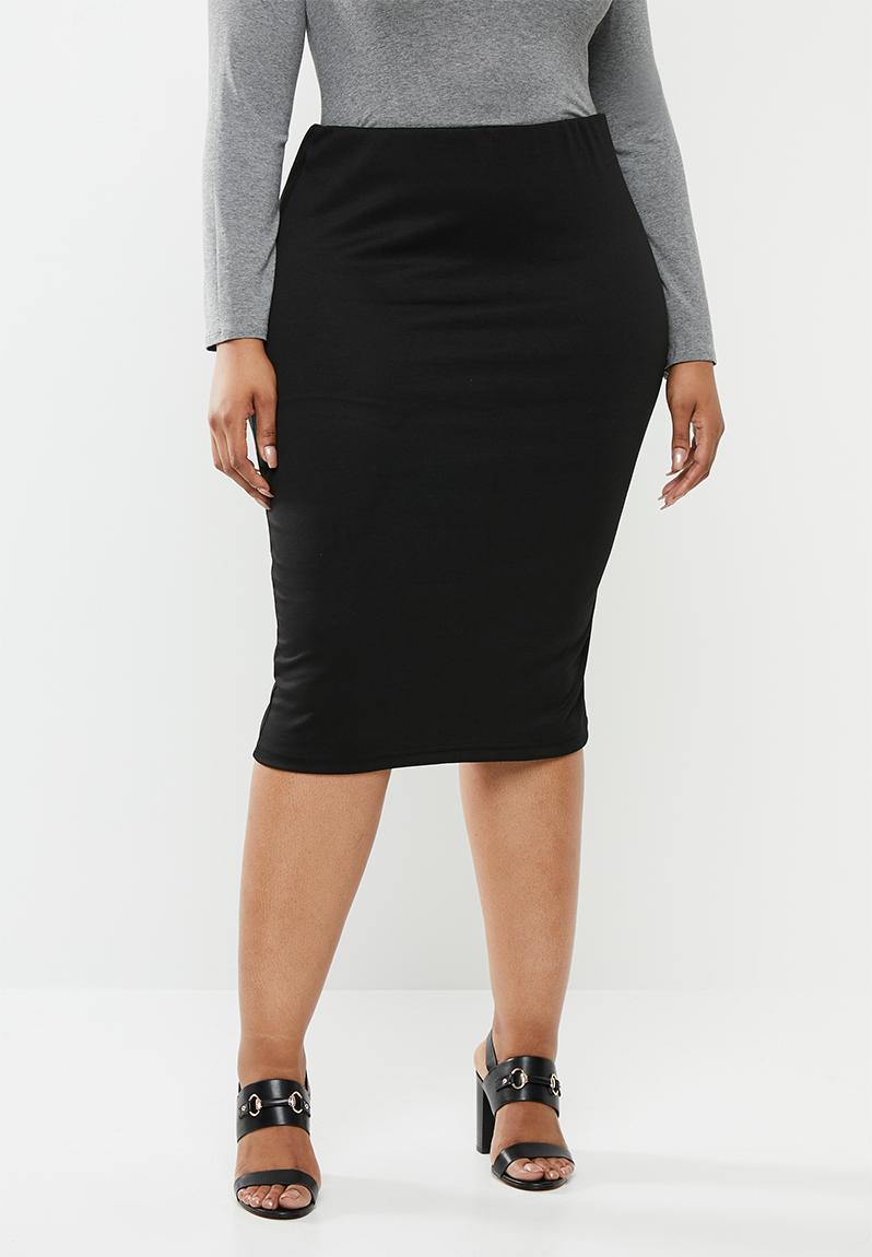 plus size black skirt 7xl