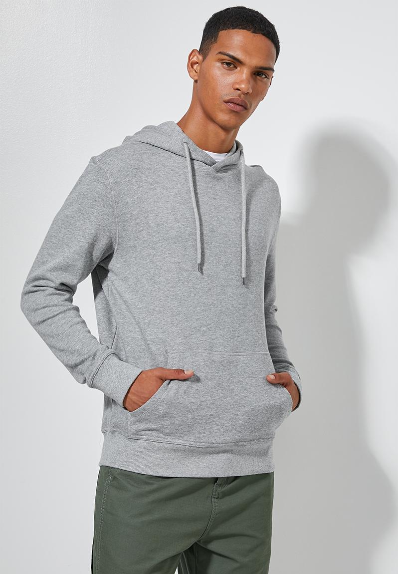 Basic hoodie pullover sweater - grey melange Superbalist Hoodies ...