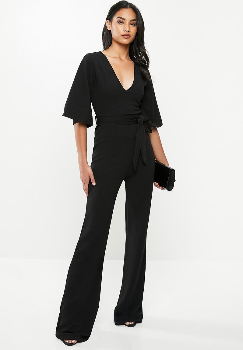 Petite kimono sleeve jumpsuit - black Missguided Dresses | Superbalist.com