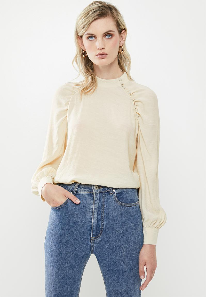 Stella long sleeve top - neutral Vero Moda Blouses | Superbalist.com