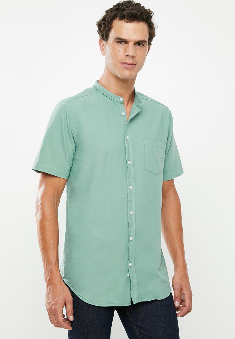 Oxford mandarin shirt - sea green Superbalist Shirts | Superbalist.com
