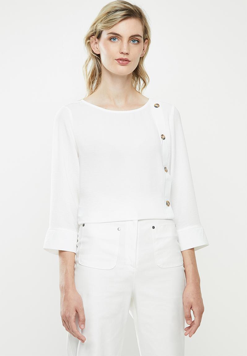 wrap blouse white