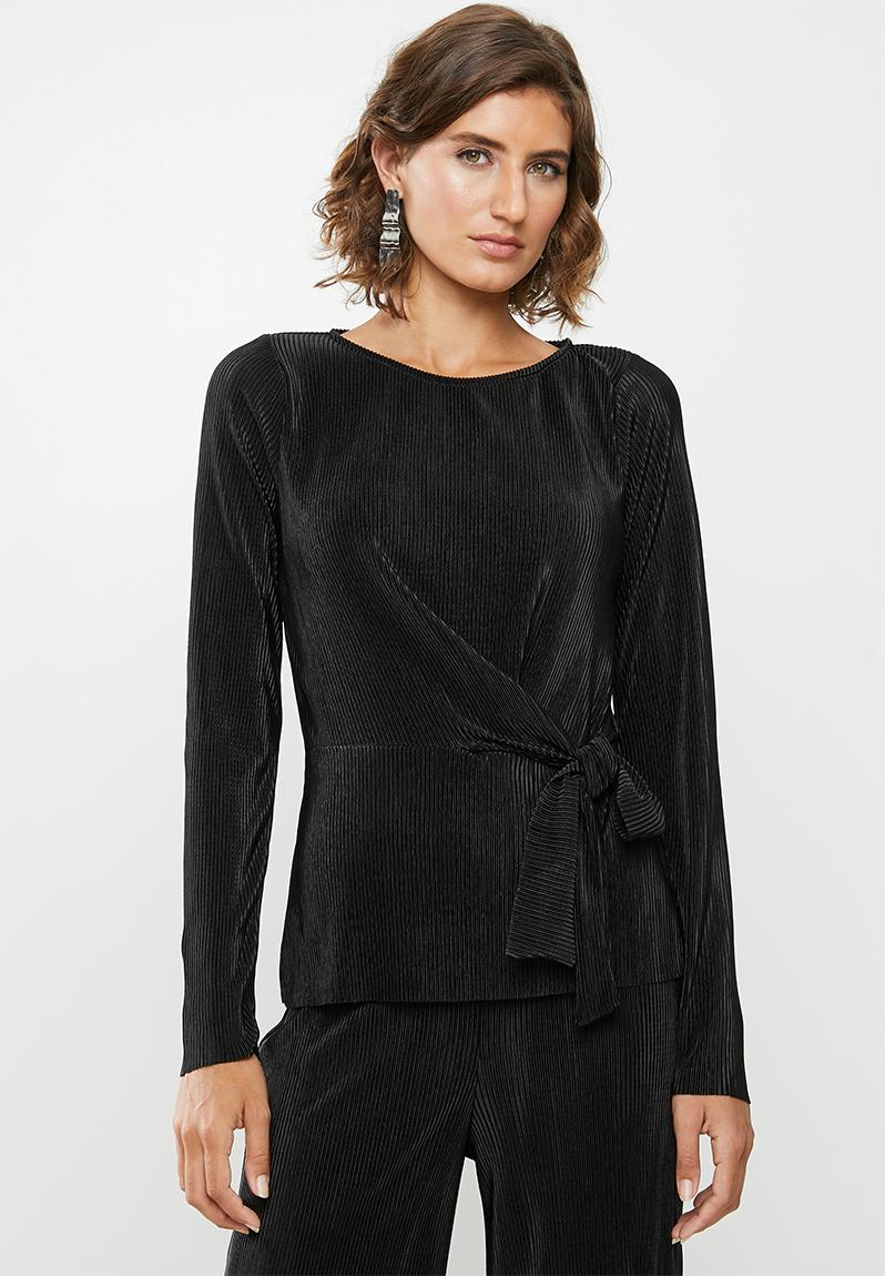 black tie long sleeve top