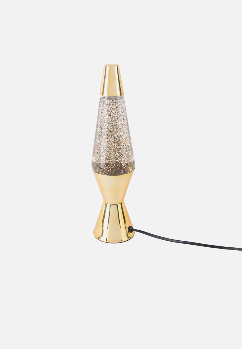 gold glitter table lamp