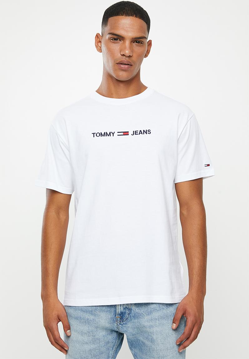 Tjm small logo short sleeve tee - white Tommy Hilfiger T-Shirts & Vests ...