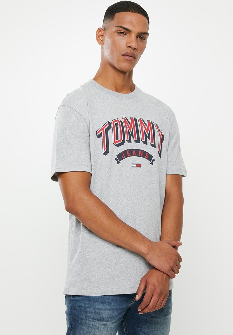 Tjm essential 3d logo tee - grey Tommy Hilfiger T-Shirts & Vests ...