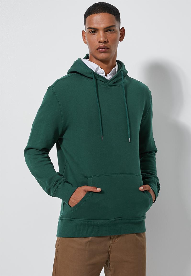 Basic hoodie pullover sweater - bottle green Superbalist Hoodies ...