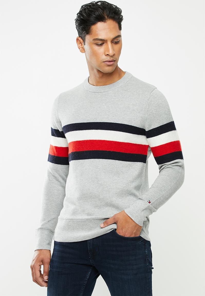 Soft global stripe sweater - grey 1 Tommy Hilfiger Knitwear ...