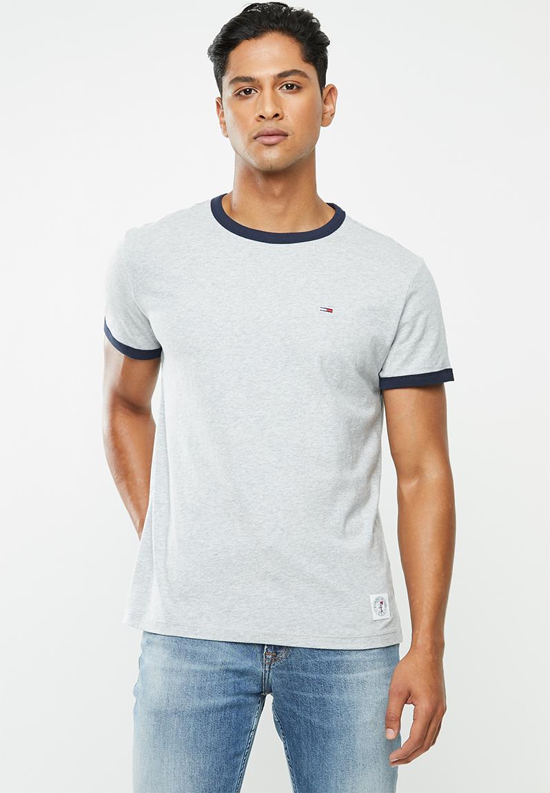 Tjm solid ringer tee - grey Tommy Hilfiger T-Shirts & Vests ...