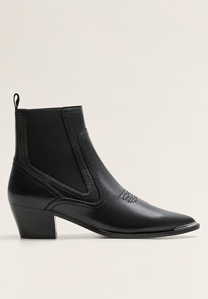 Bufalo leather ankle boot - black MANGO Boots | Superbalist.com