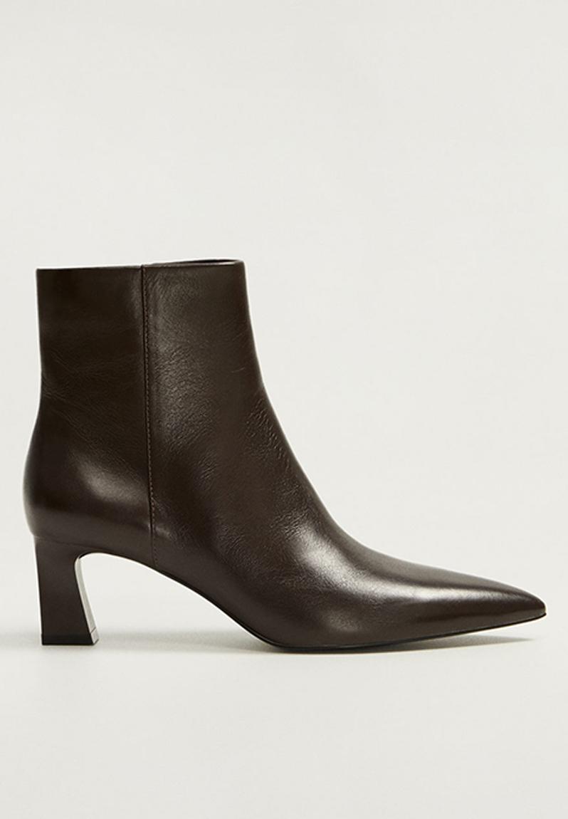 mango pebbled leather boots