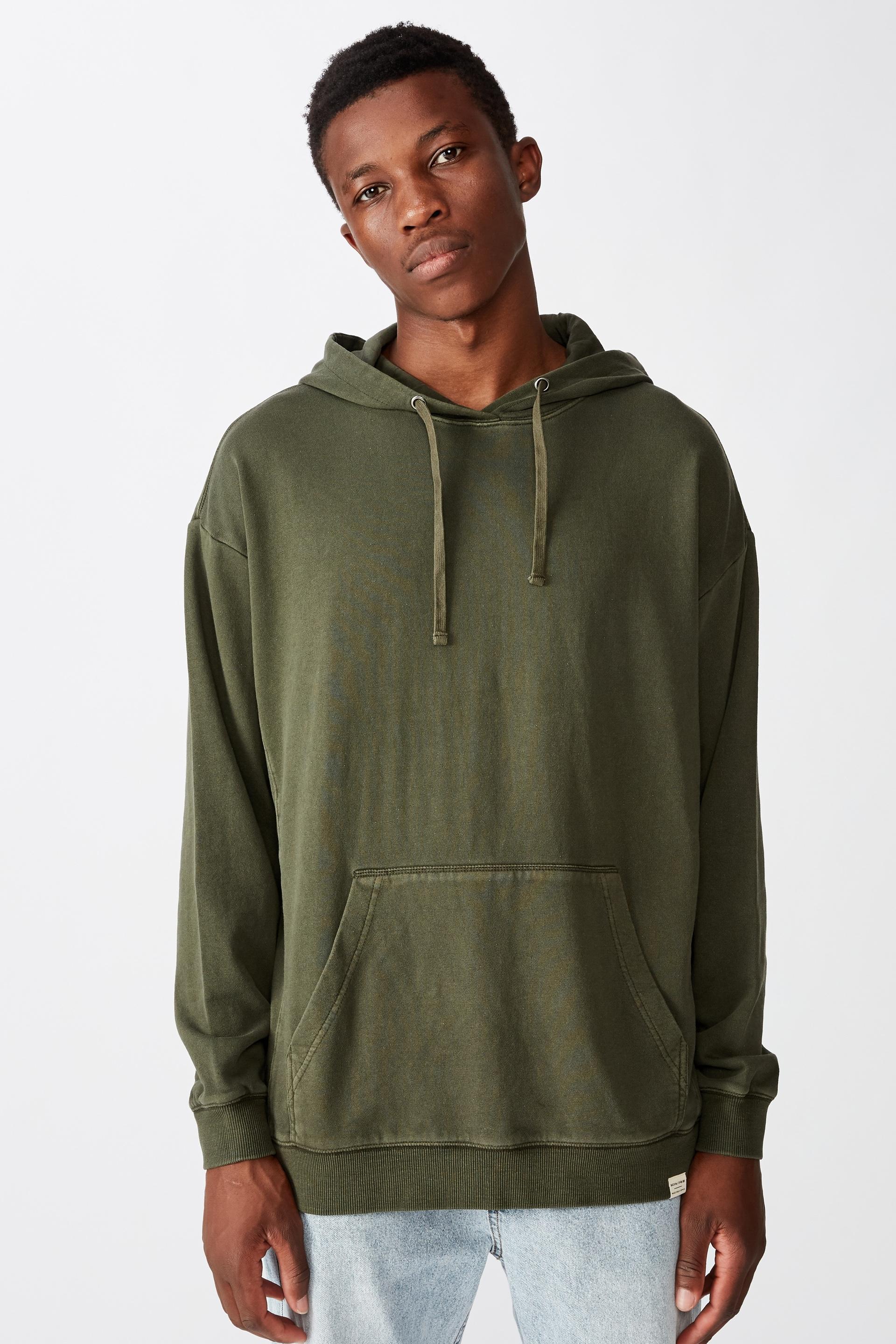 Pigment dyed oversized pullover - washed khaki Cotton On Hoodies ...