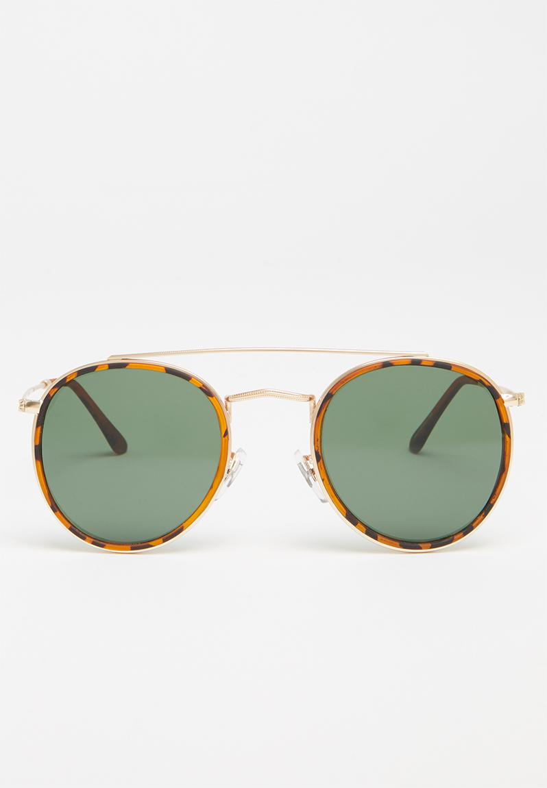 Lucky Brand Men's Metal Sunglasses - Gold Frame With Light Smoke Gradient Lens (Size 59-14-140)