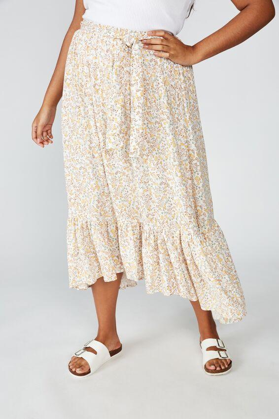 maxi cotton tiered skirts