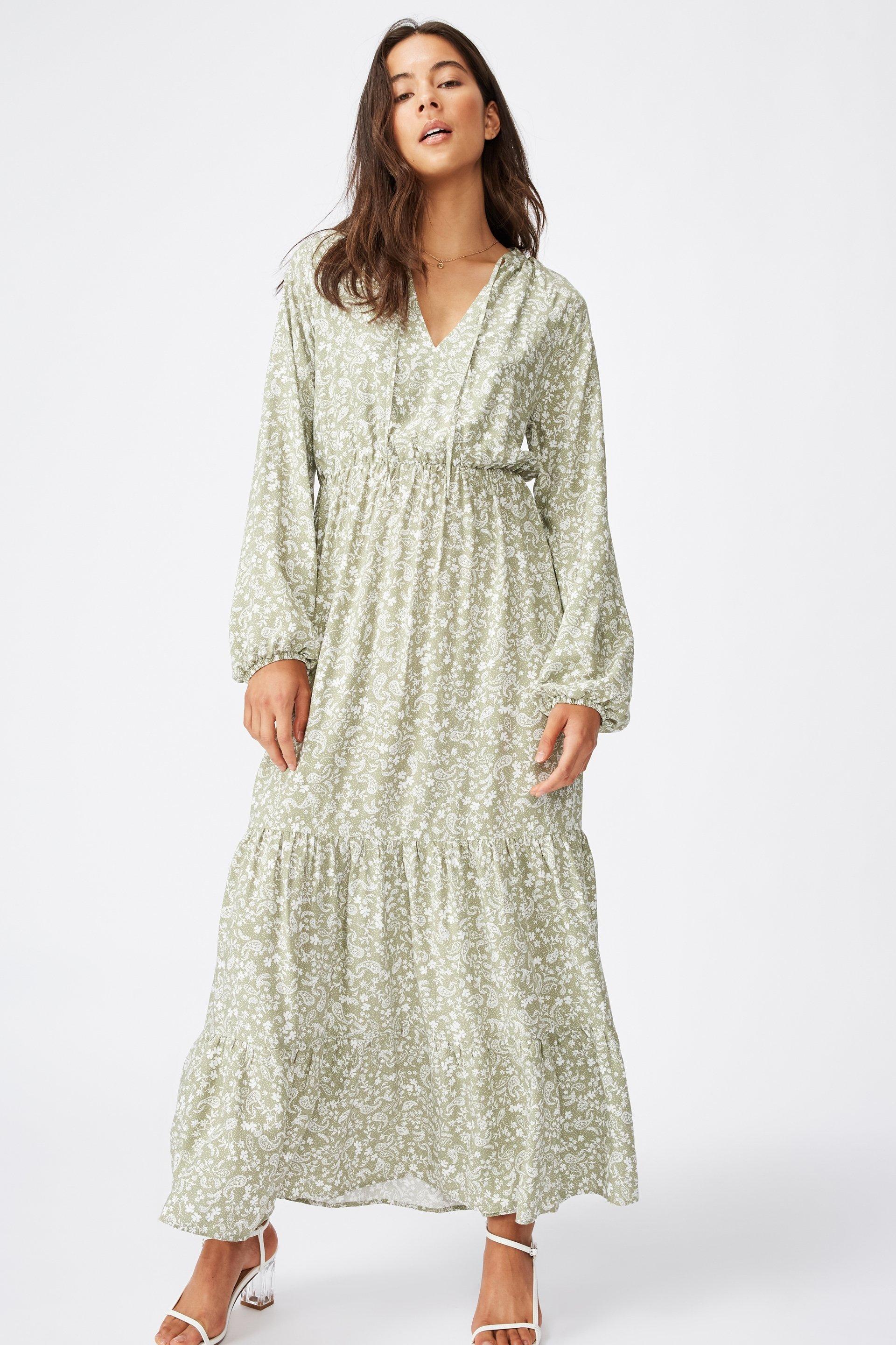 100% Cotton Long Sleeve Maxi Dress Autumn Women Vintage Solid Loose Long Dresses Ladies Full 