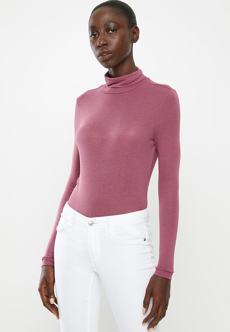 Carla long sleeve highneck top - rose Vero Moda Knitwear | Superbalist.com