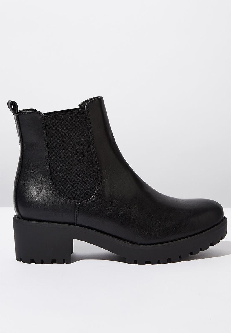 Kennedy gusset boot - black smooth Cotton On Boots | Superbalist.com