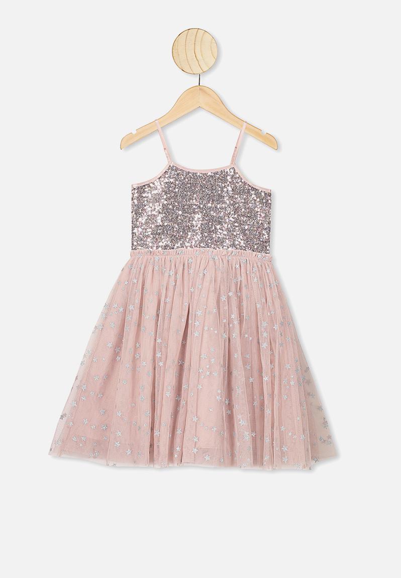 cotton on iris tulle dress Cotton:On Kids Iris Long Sleeve Dress Tulle Layers Vintage Lilac Rainbow  Size 2